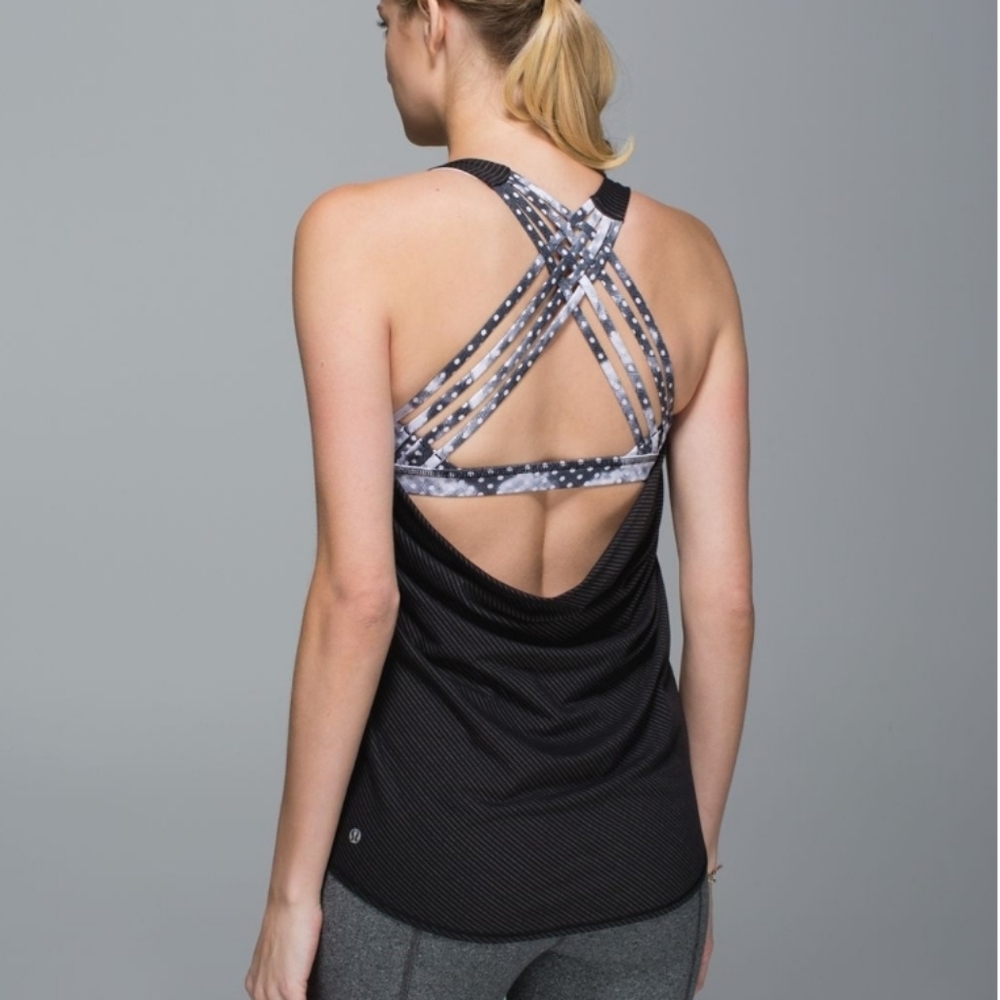 Lululemon Wild Tank Black / Dottie Dream Rose Neutral Blush Black